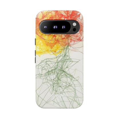 Fiery Blossom Tangle Google Pixel 9 - Tough