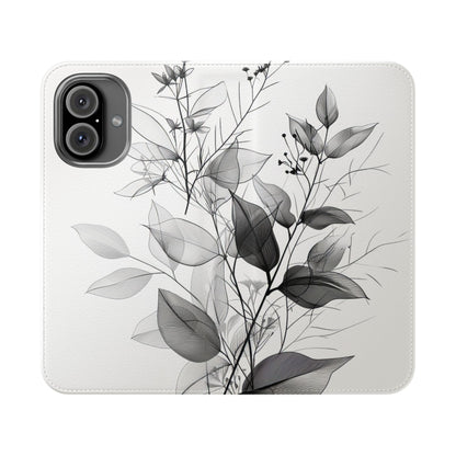 Silver Leaves - iPhone 16  Case - Wallet