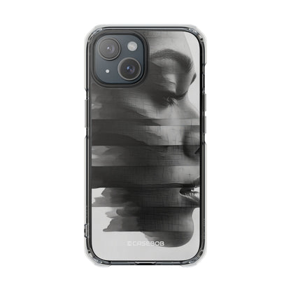 Abstract Glitch Portrait - Phone Case for iPhone