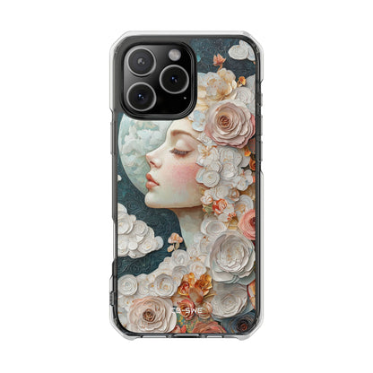 Moon Embraces Flowers iPhone Case - Impact