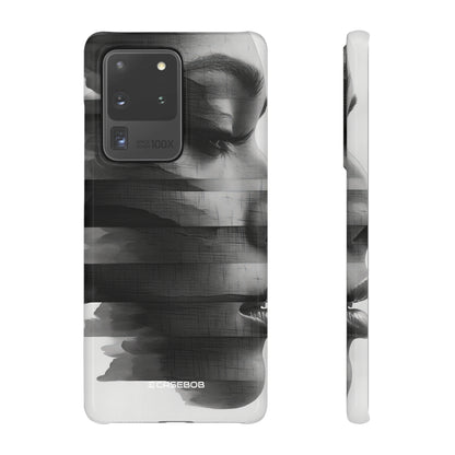 Abstract Glitch Portrait | Slim Phone Case for Samsung