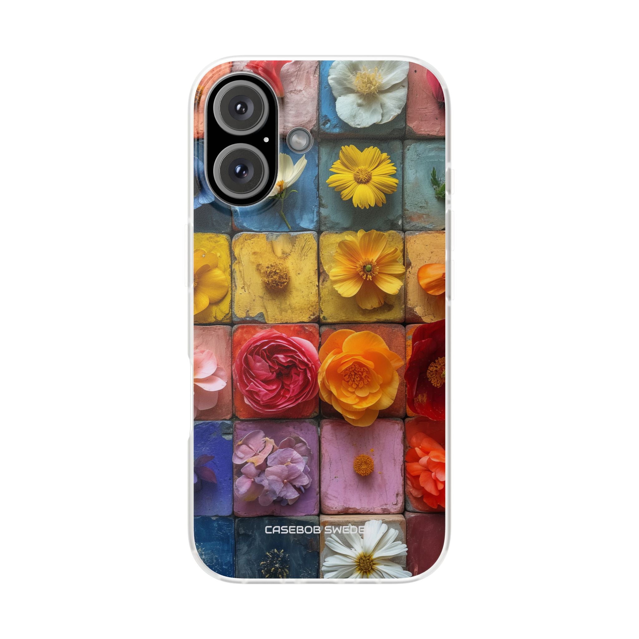 Vibrant Floral Tiles - Flexi iPhone 16 Phone Case