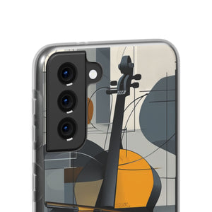 Cello-Abstraktion | Flexible Handyhülle für Samsung Galaxy