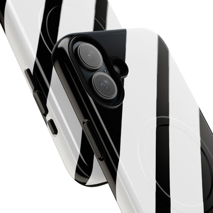 Diagonal Bands Noir iPhone 16 Plus Case - Tough+