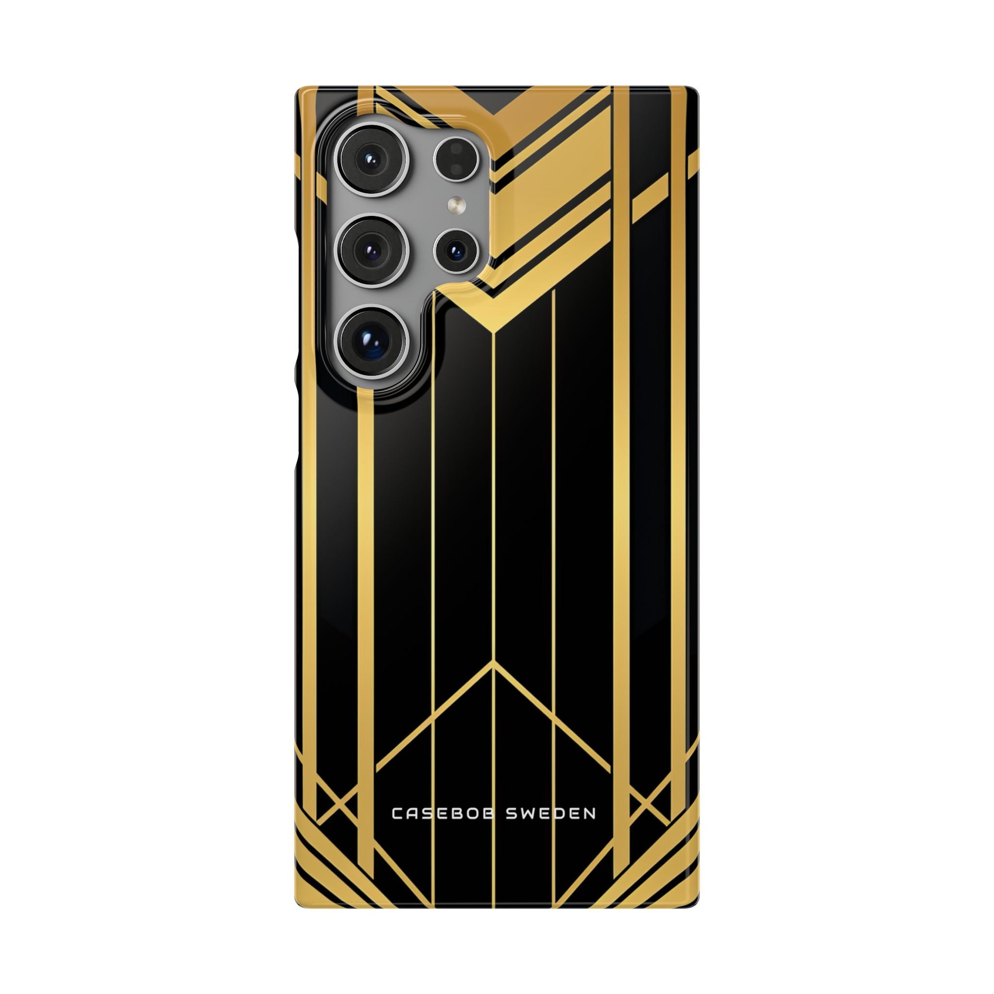 "Golden Art Deco Symmetry in Geometric Elegance" Samsung S24 - Slim Phone Case