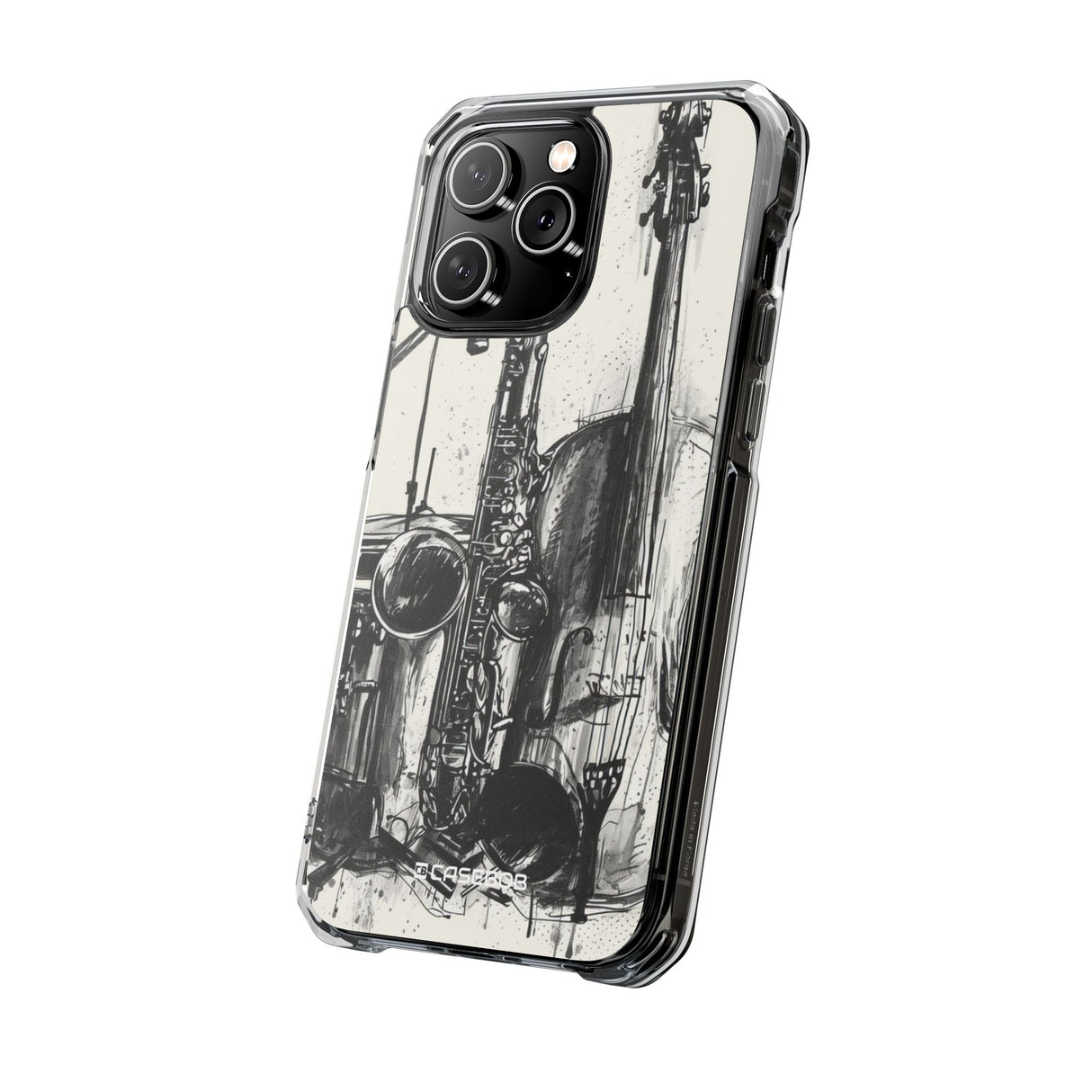 Jazz Ink Expressions - Phone Case for iPhone (Clear Impact - Magnetic)