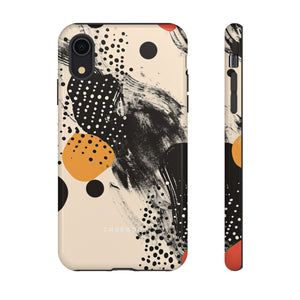 Black Dot Elegance - Protective Phone Case