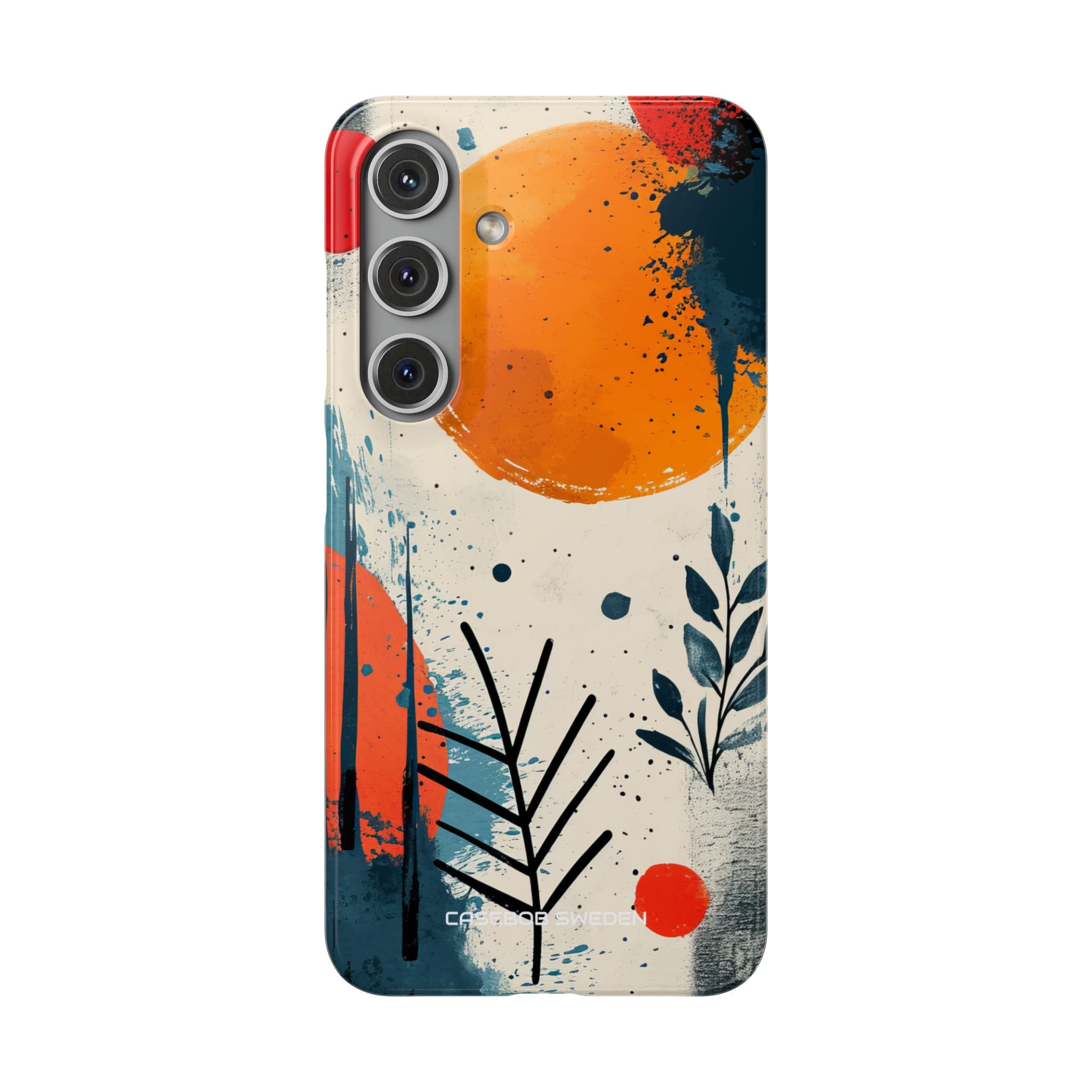 Orange Blue Splash - Slim Samsung S24 Phone Case