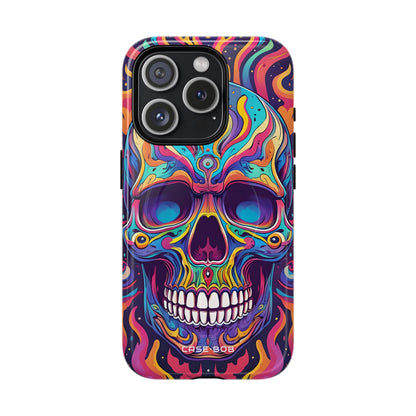Flaming Skull iPhone 15 Pro Case - Tough+