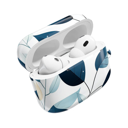 Navy Leaf Veins - AirPods Case