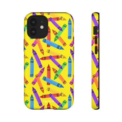 Crayons Scatter Playfully - iPhone Case