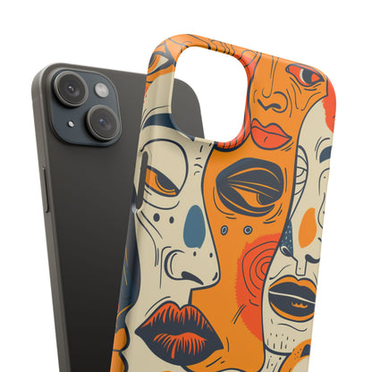 Gradient Face Mosaic iPhone 15 - Slim Phone Case