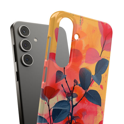 Yellow Botanical Splash - Slim Samsung S24 Phone Case