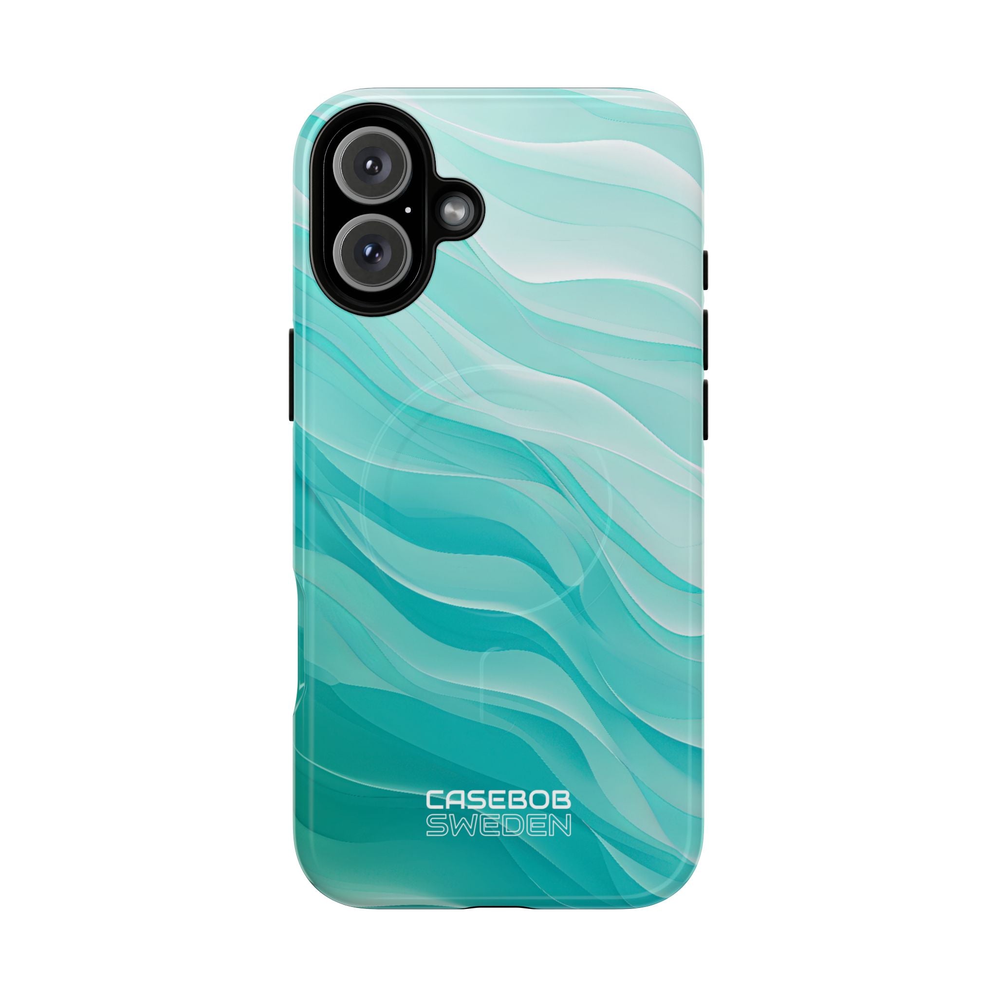 Soothing Aqua Waves iPhone 16 - Tough+