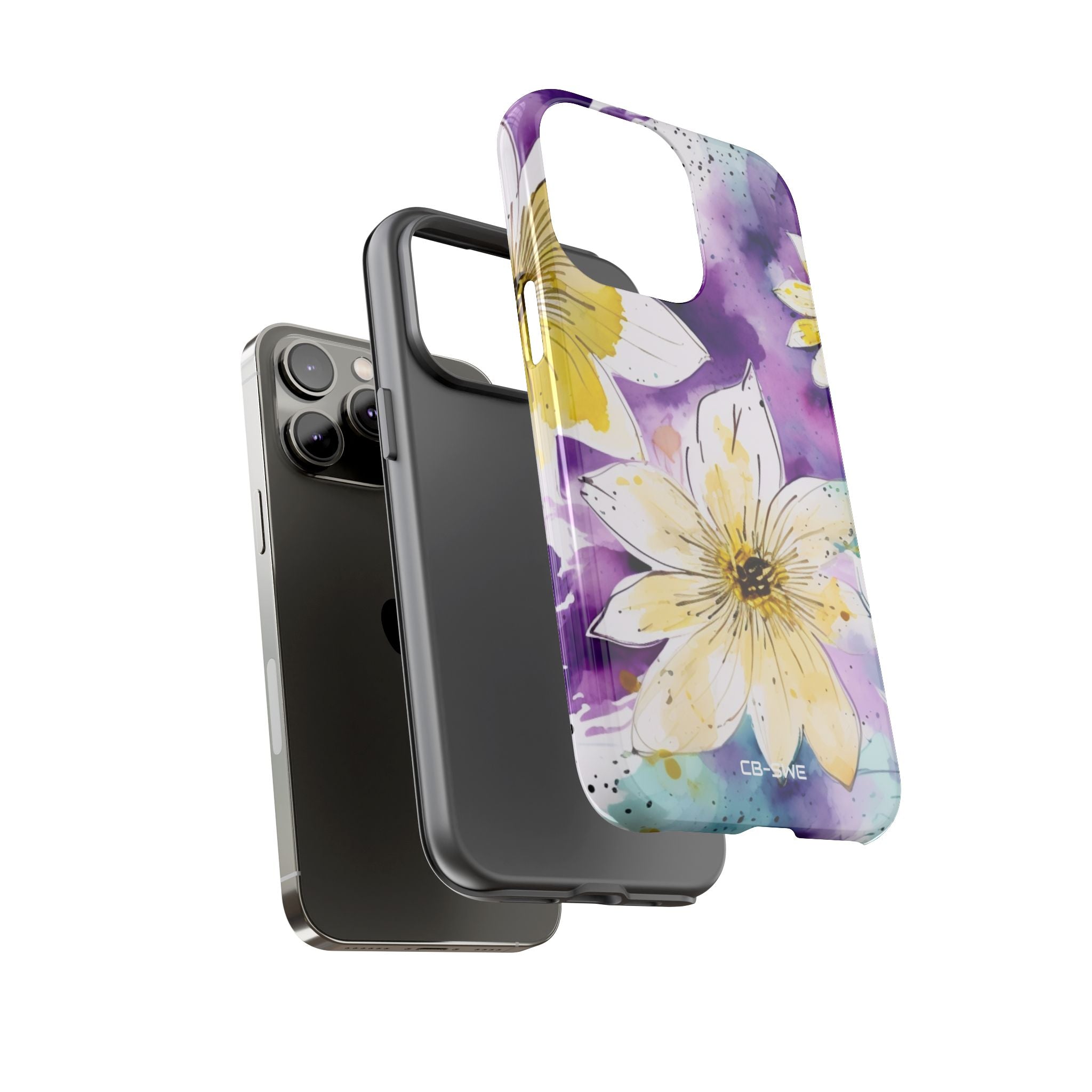 Vibrant Watercolor Flowers - iPhone Case