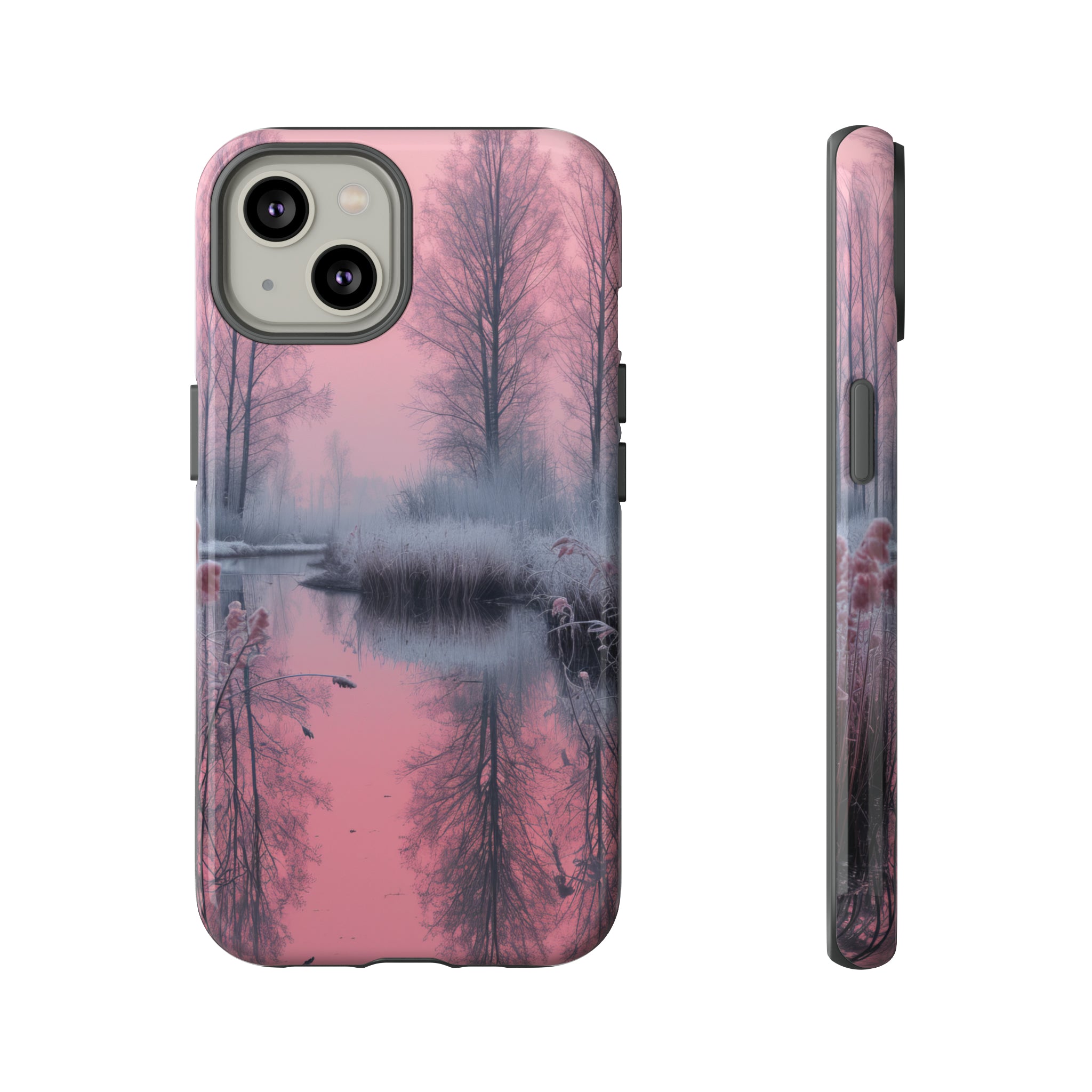 Pink Winter Lake Whisper - Protective Phone Case