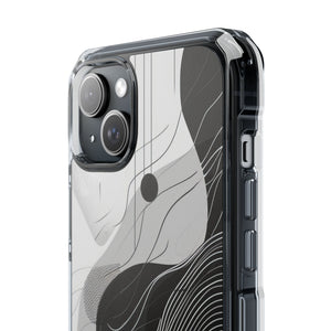 Monochrome Elegance - Phone Case for iPhone (Clear Impact - Magnetic)