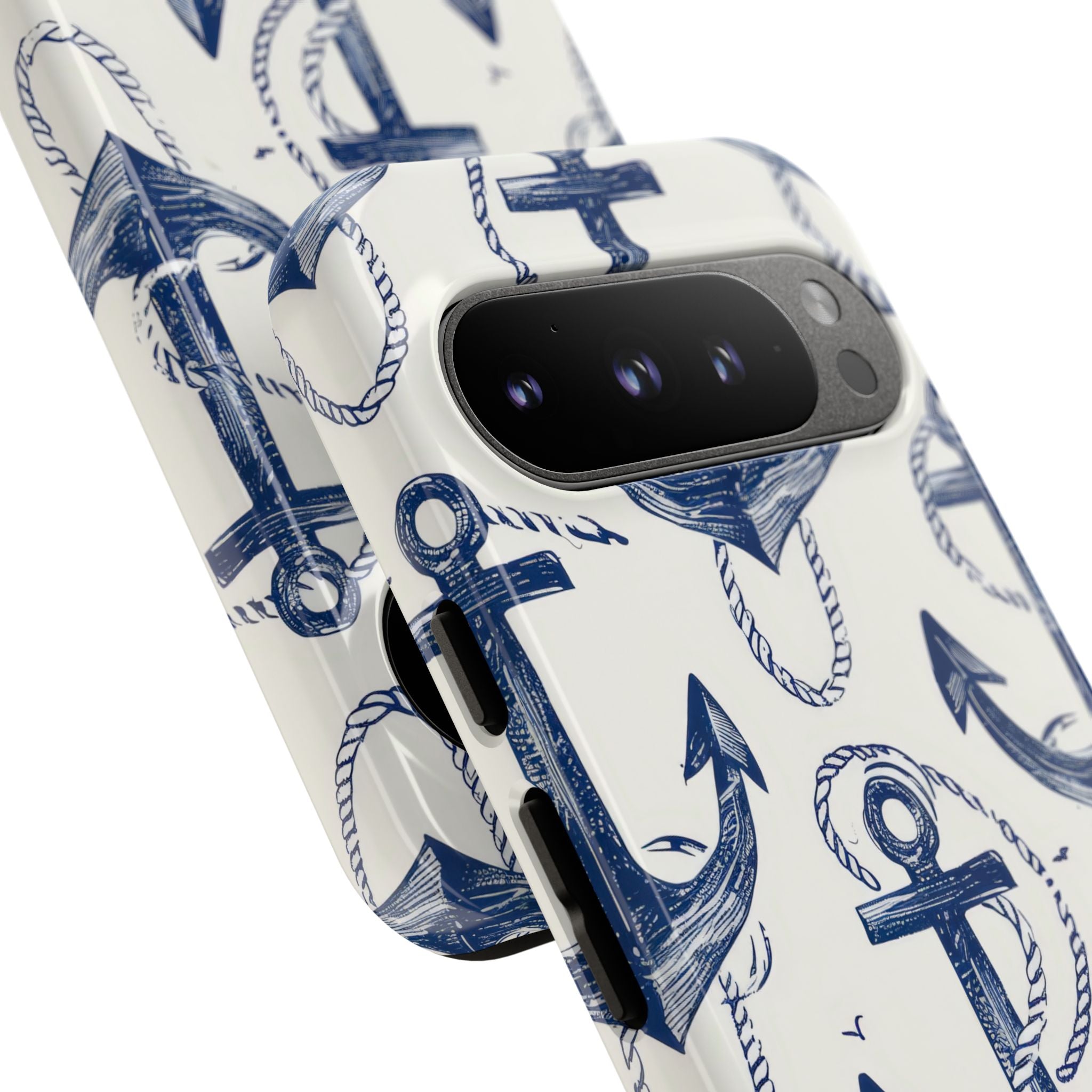 Navy Anchor Loop Google Pixel 9 Pro Case - Tough