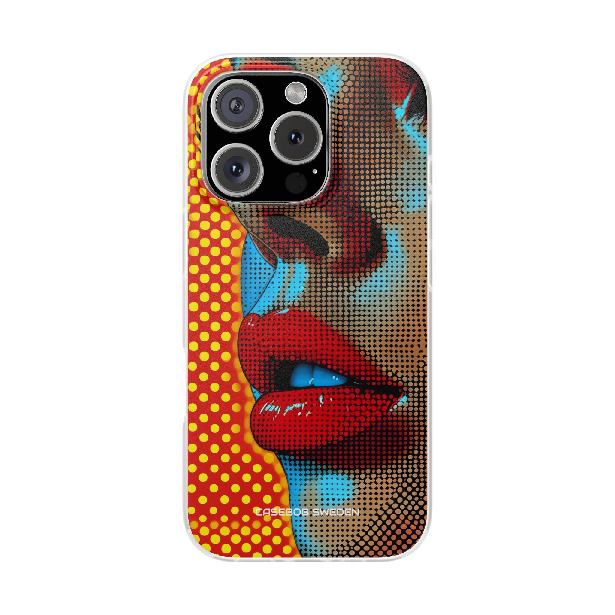 Yellow Red Pop Art Portrait - Flexi iPhone 16 Phone Case