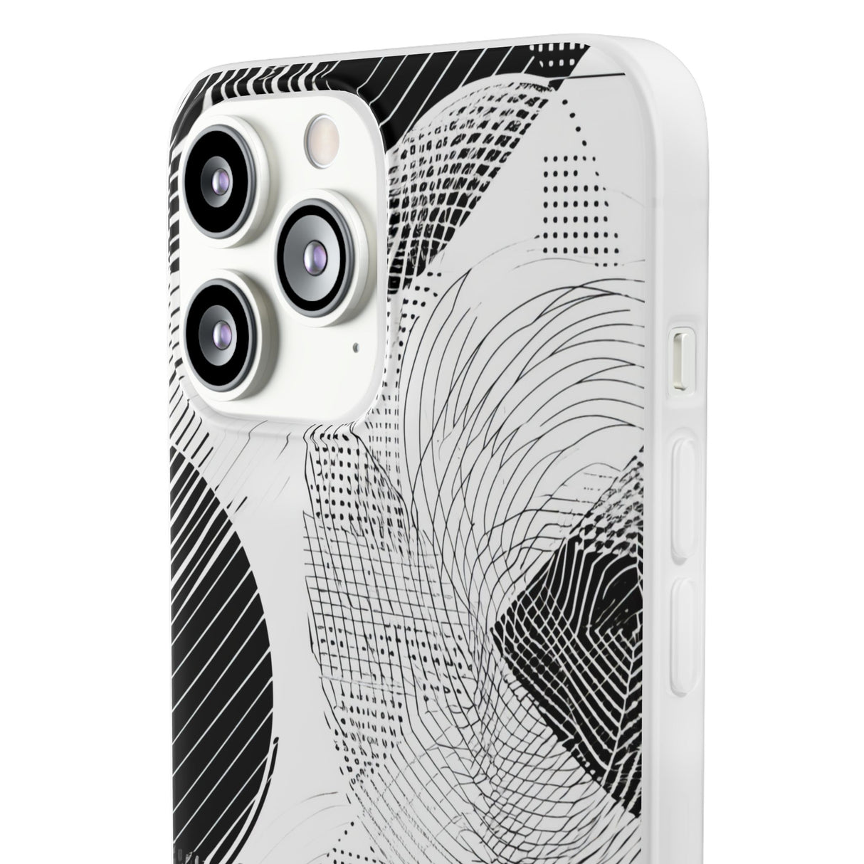 Monochrome Dynamics | Flexible Phone Case for iPhone