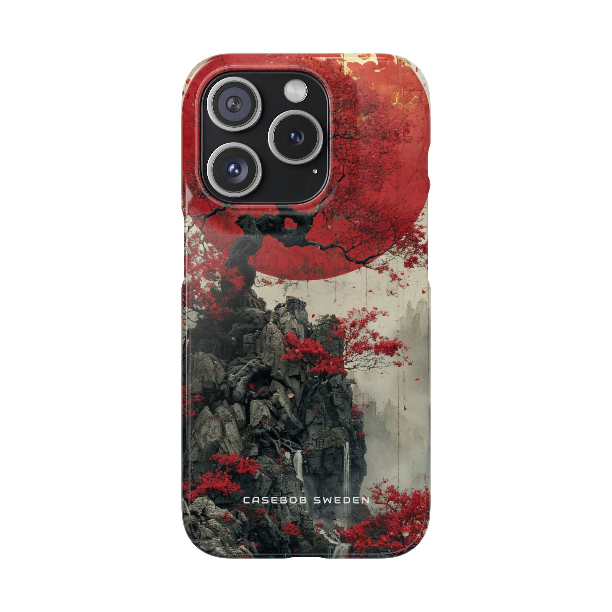 Zen Serenity in Red Harmony iPhone 15 - Slim Phone Case