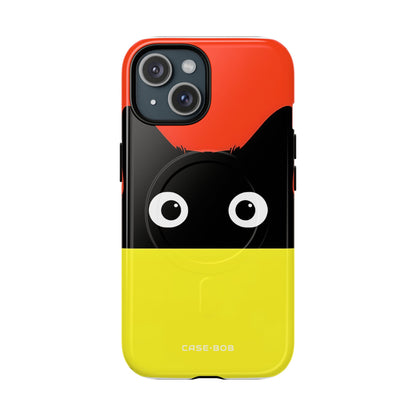 Peekaboo Cat Crimson iPhone 15 Case - Tough+