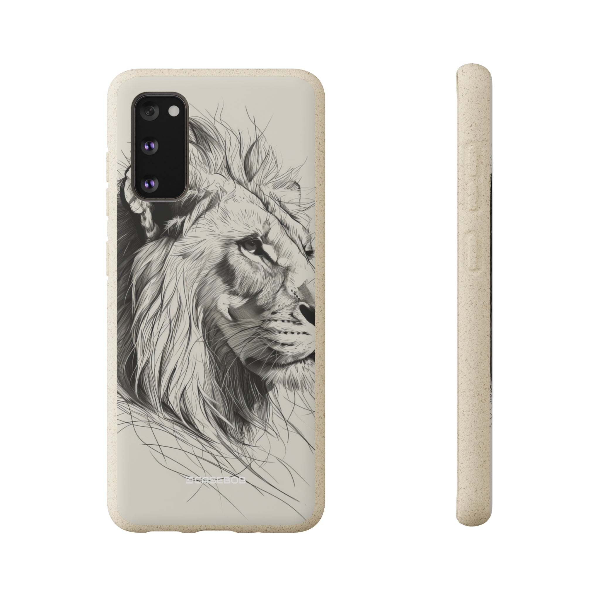 Majestic Linework Lion | Biodegradable Phone Case