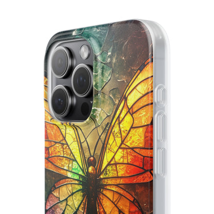 Stained Glass Butterfly iPhone 15 Pro Max Case - Soft