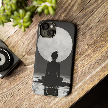 Zen Serenity Moon Reflection iPhone 15 - Tough Phone Case