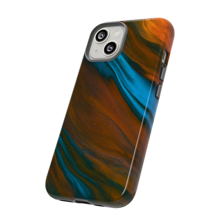 Orange Swipes Ink Art iPhone Case (Protective) Phone Case