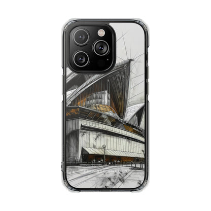 Architectural Curves in Line Formation iPhone 14 - Clear Impact Phone Case