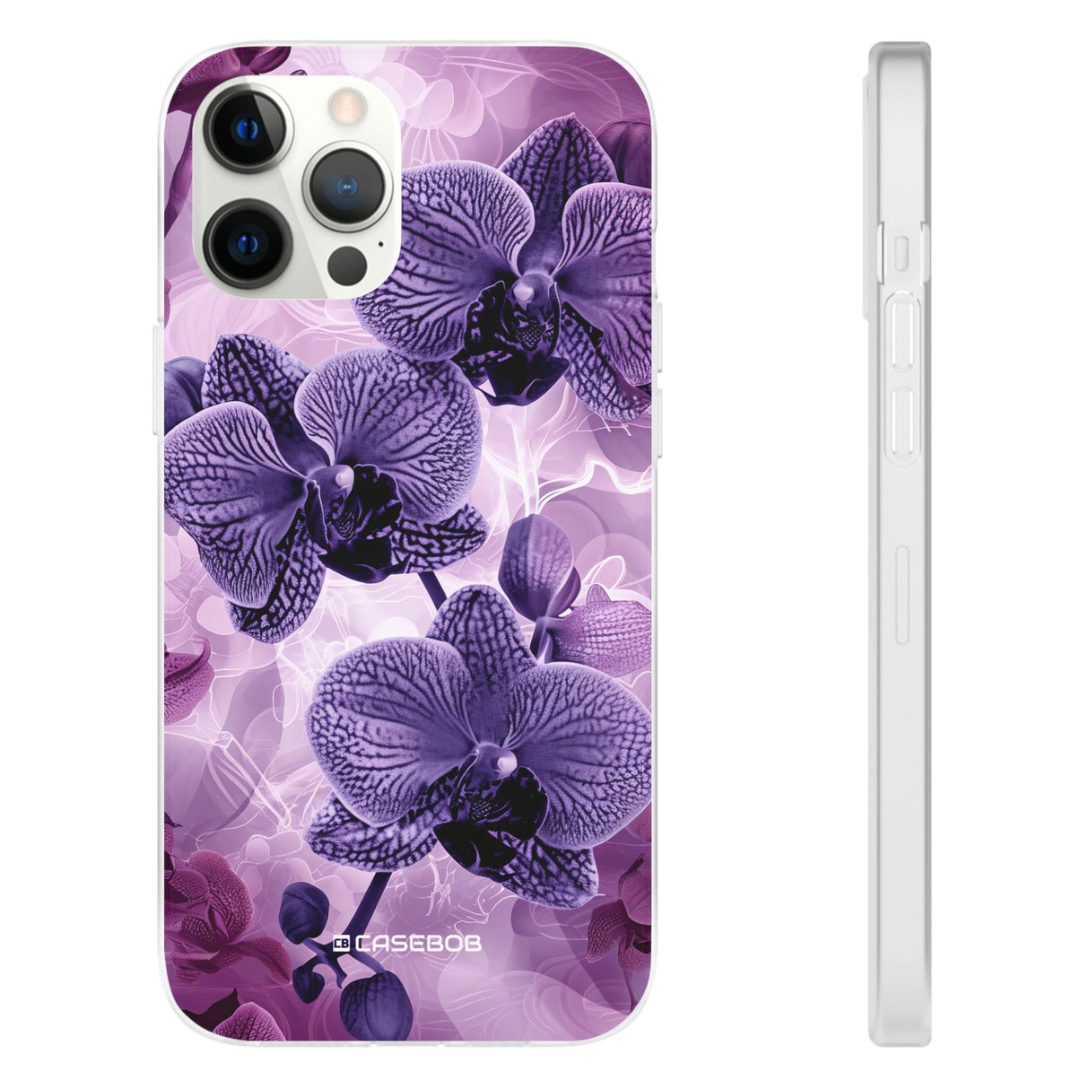 Strahlendes Orchideen-Design | Handyhülle für iPhone (flexible Hülle) 