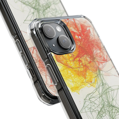 Fiery Blossom Tangle iPhone 15 - Impact Clear+