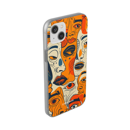 Tangled Faces Sunset iPhone 14 Plus Case - Soft
