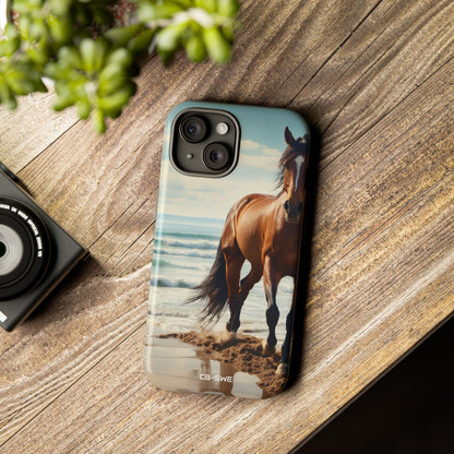 Horse Gallops Shoreline - iPhone Case