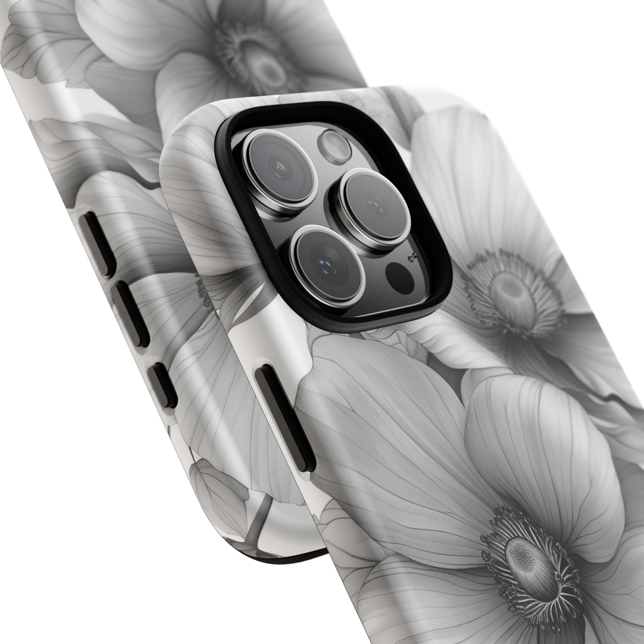 Botanical Elegance in Grayscale - for iPhone 16