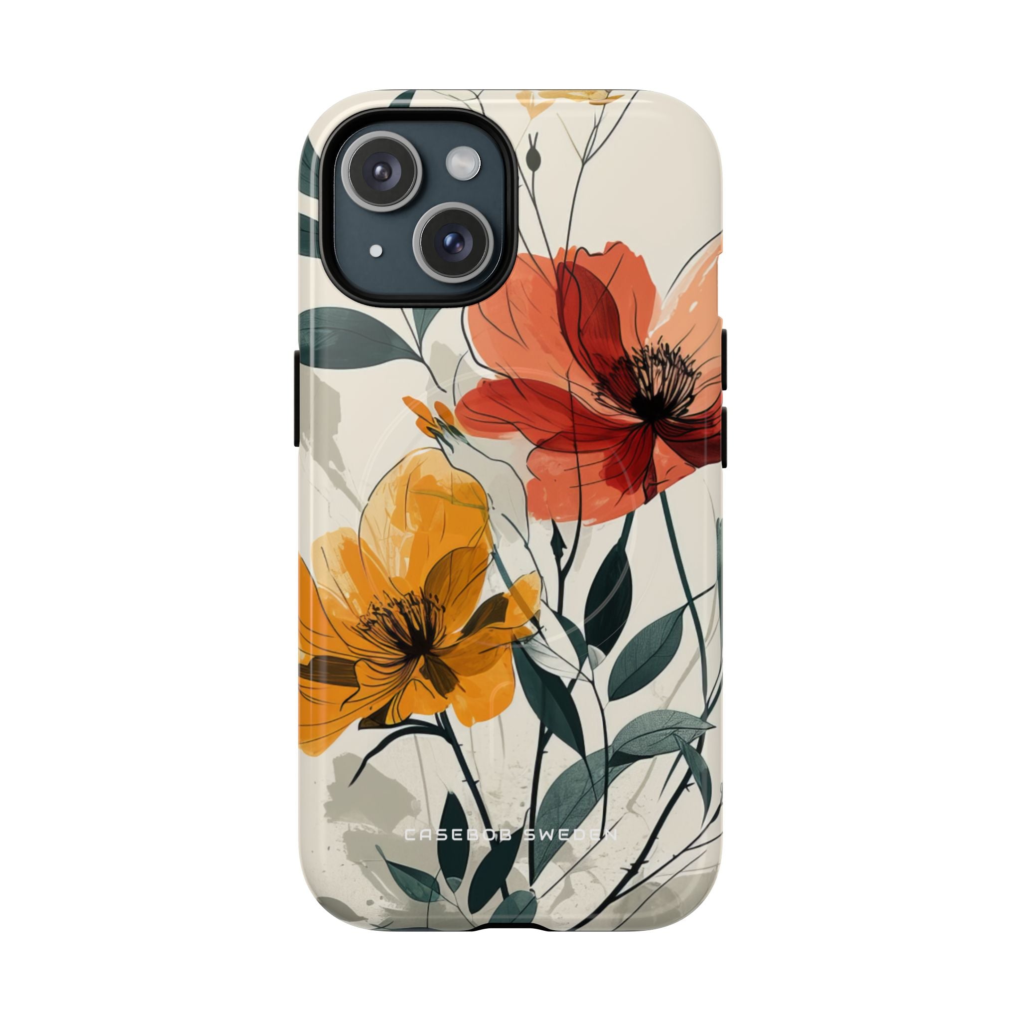 Elegant Floral Harmony iPhone 15 | Tough+ Phone Case