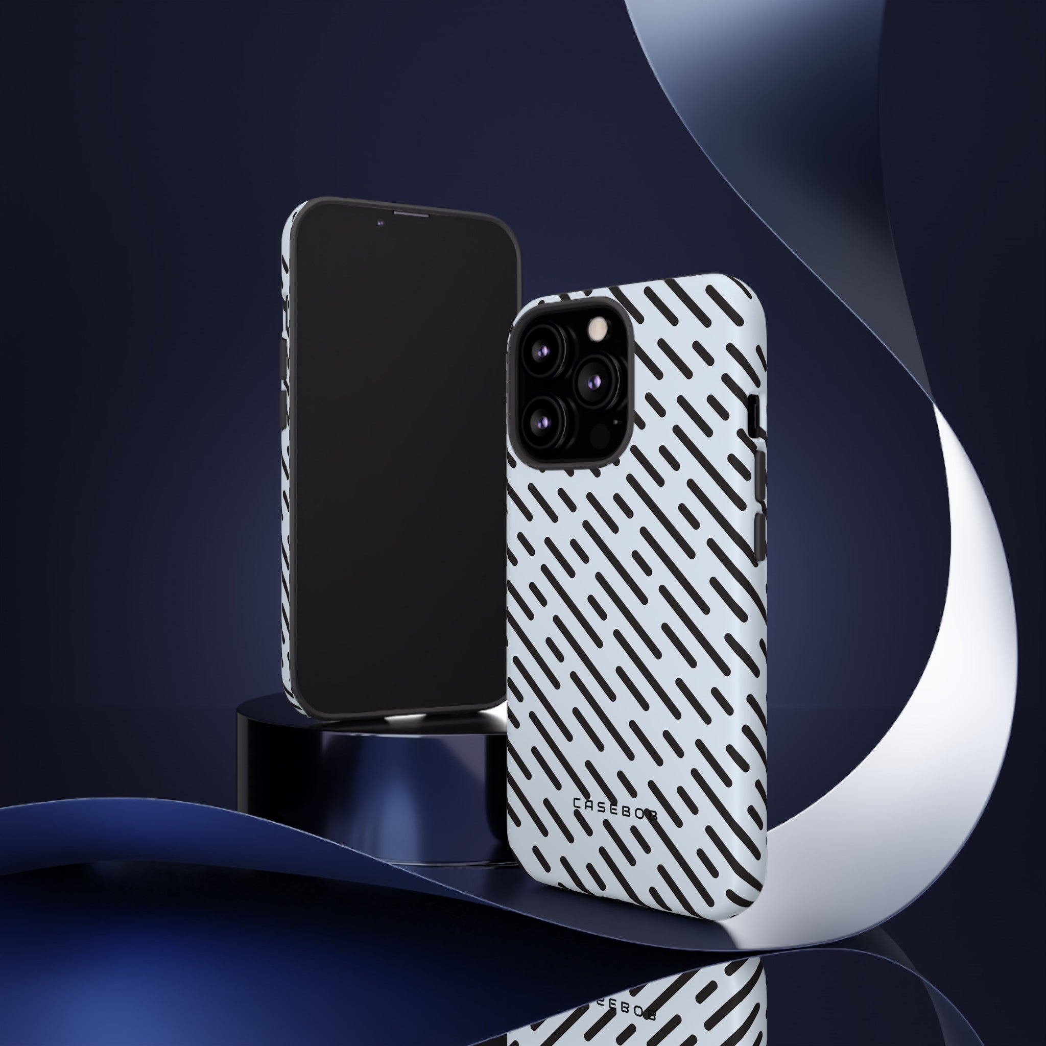 Monochrome Dash - Protective Phone Case