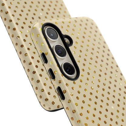 Gold Sparkle Grid Samsung S24 Plus Case - Tough