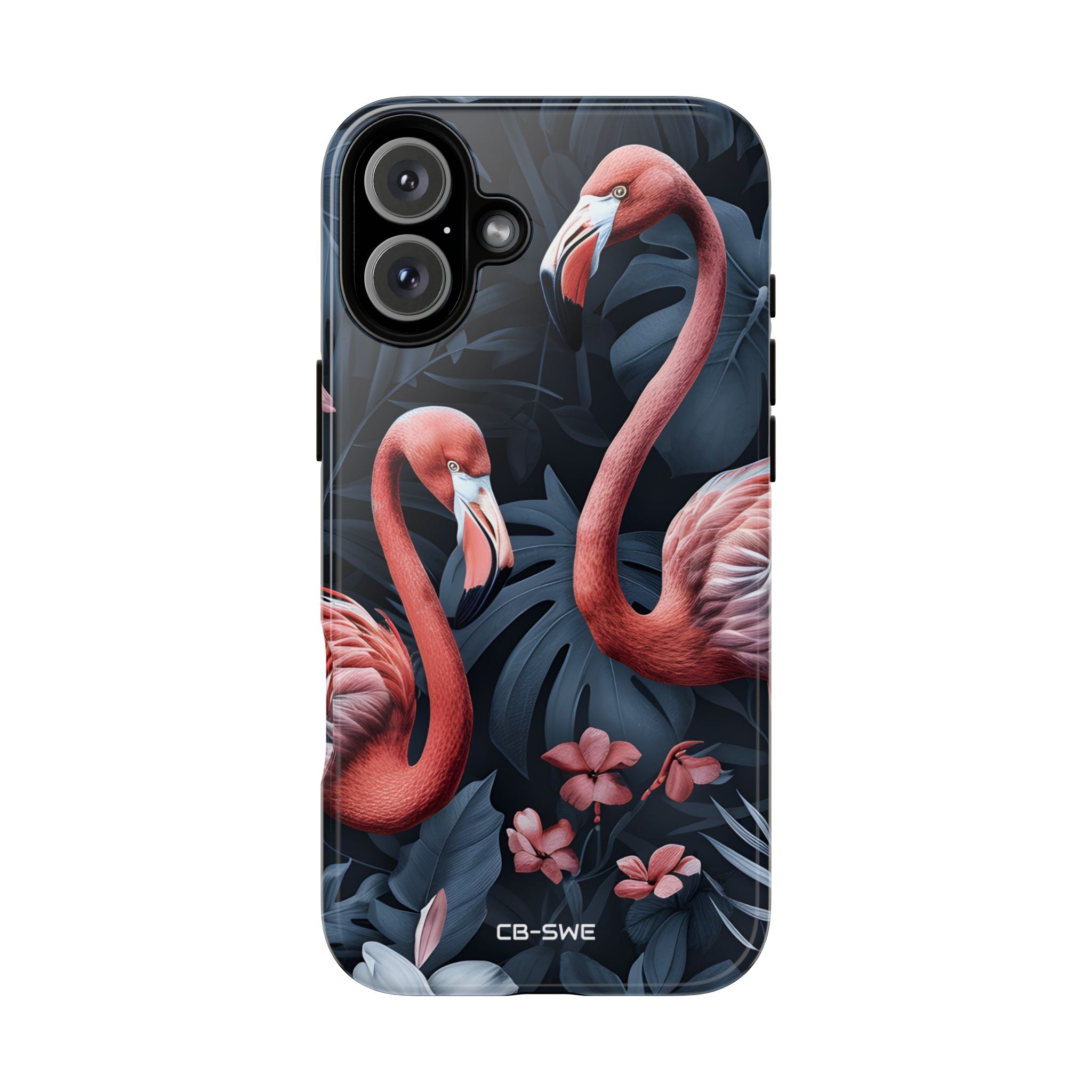 Flamingos Embrace Nature - iPhone Case
