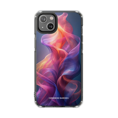 Violet Orange Flow - Clear Impact iPhone 14 Phone Case