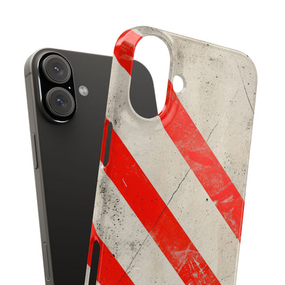 Striker Crimson Stripes iPhone 16 - Schlanke Handyhülle