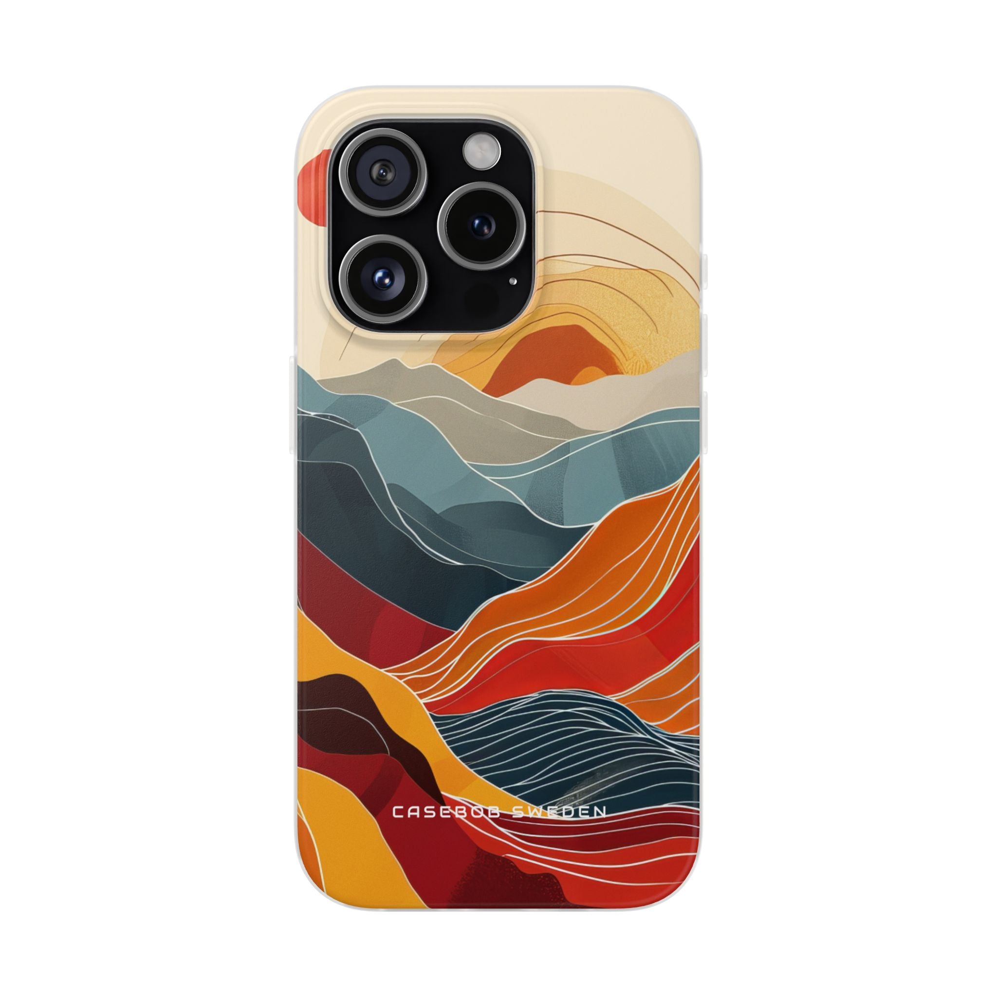 Harmonic Flow of Lines and Color iPhone 15 - Flexi Phone Case