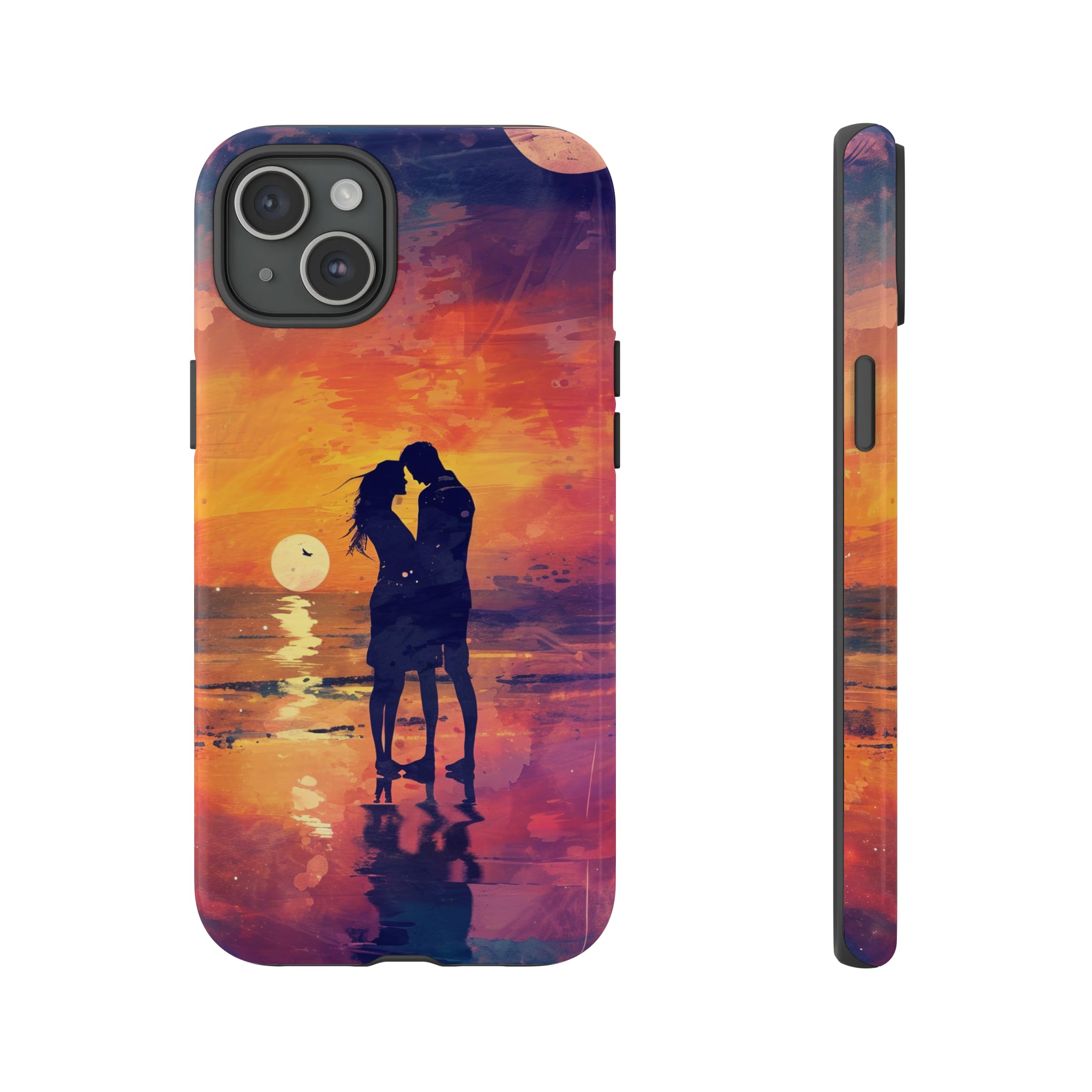 Seaside Sunset Embrace - Protective Phone Case