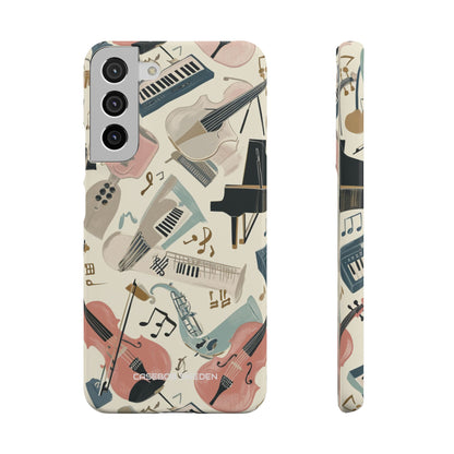 Beige Musical Instruments Pattern - Slim Samsung S22 Phone Case