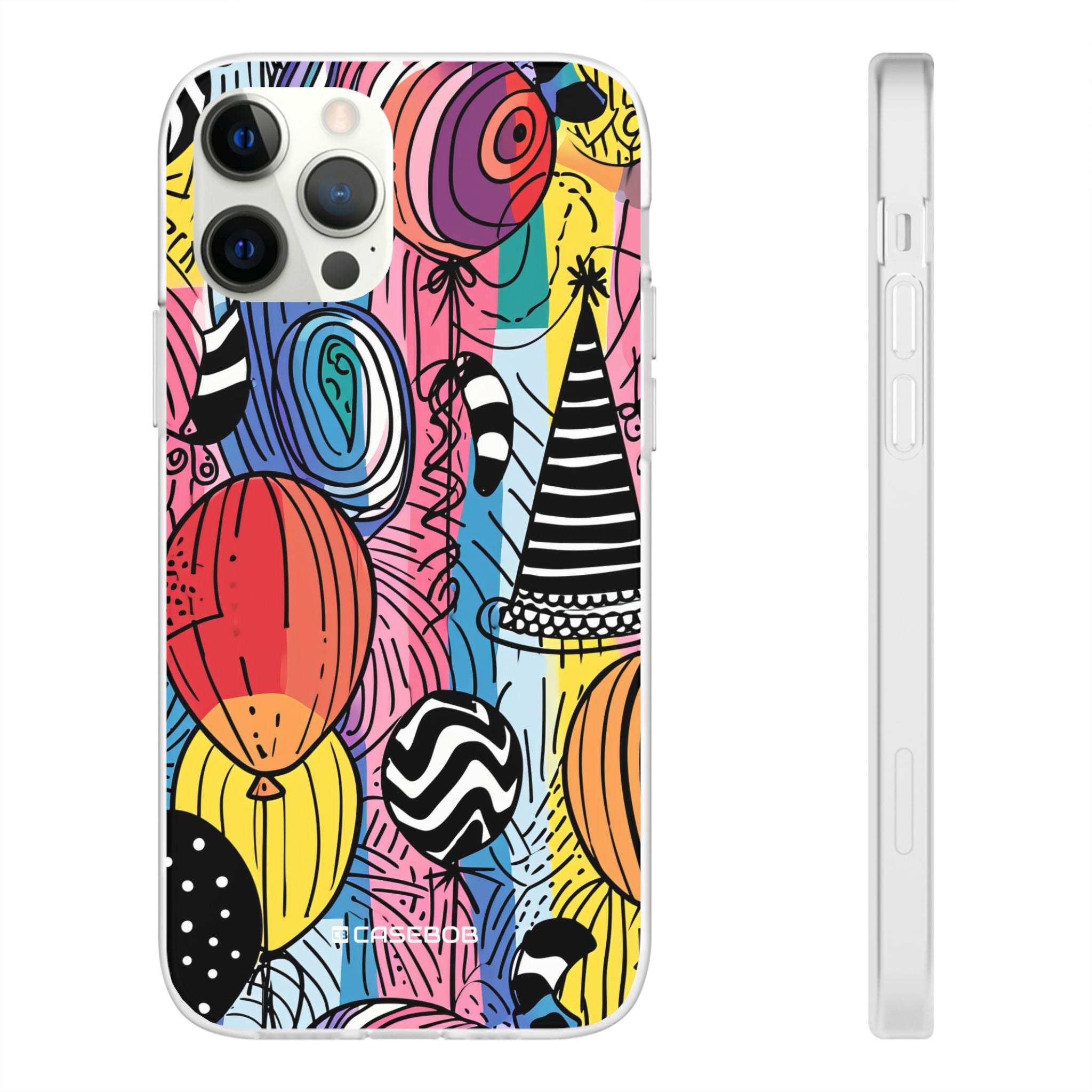 Vibrant Party Whimsy | Flexible Phone Case for iPhone