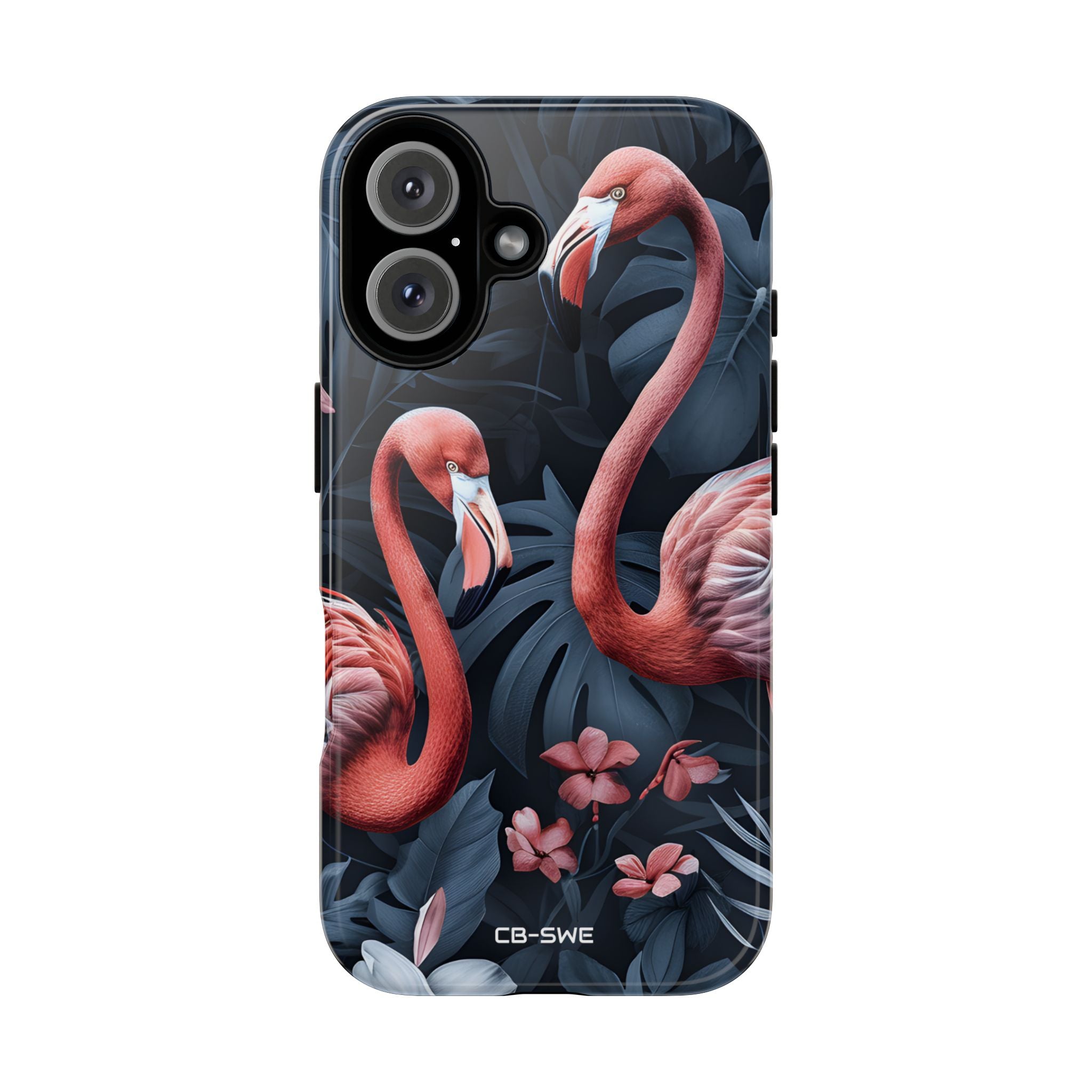 Flamingos Embrace Nature - iPhone Case