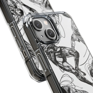 Dynamic Athletic Surrealism - Phone Case for iPhone (Clear Impact - Magnetic)