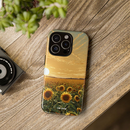 Sunflowers Embrace Sunset - iPhone Case