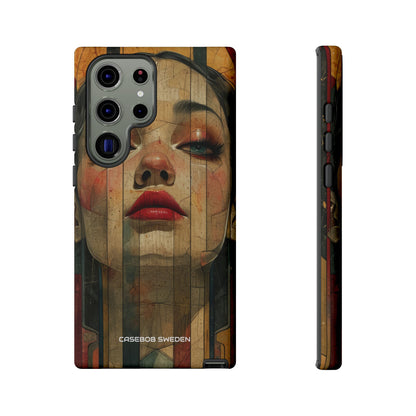 Bold Art Deco Portrait - Tough Samsung S23 Phone Case